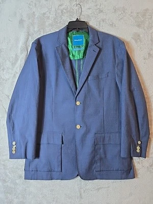Casaco esportivo Tommy Bahama masculino grande azul marinho blazer jaqueta iate barco - Imagem 1 de 4