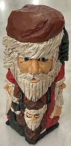 Vtg 1991 DJM Donis Mitchell Folk Art Santa Claus Resin Christmas Figurine SIGNED - Picture 1 of 7