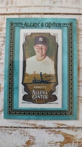 JIM ABBOTT 2024 ALLEN AND GINTER AUTO MINI FRAMED NEW YORK YANKEES Aqua Blue /50 - Bild 1 von 2