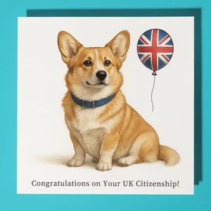 Congratulations on Your UK Citizenship Card Personalised Dog Card & Envelope - Picture 1 of 10