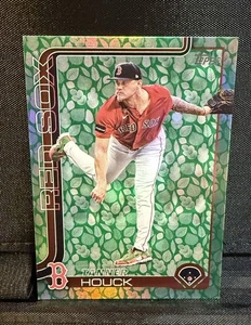 2025 Topps Series 1 Tanner Houck Green Easter Egg Holiday Foil Boston Red Sox - Picture 1 of 2