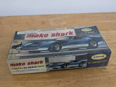 RARE KIT AURORA 1/32 MAKO SHARK + 5 FIGURES 1960'S KIT COMPLETE W. DECALS AS IS! - Image 1 of 2
