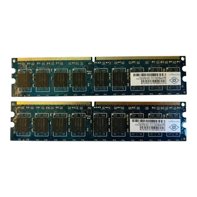 2x Nanya 1GB ECC Server RAM PC2-5300E 667MHz DDR2 2Rx8 – NT1GT72U8PA1BY-3C - Image 1 of 4