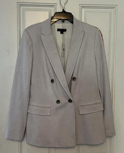 New Ann Taylor Houndstooth Double Breasted Lavender Blazer Size 10, NWT - Picture 1 of 5