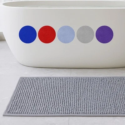 Chenille Badematte 60x90cm saugstarker Duschvorleger weiche Matte WC Badteppich - Bild 1 von 4