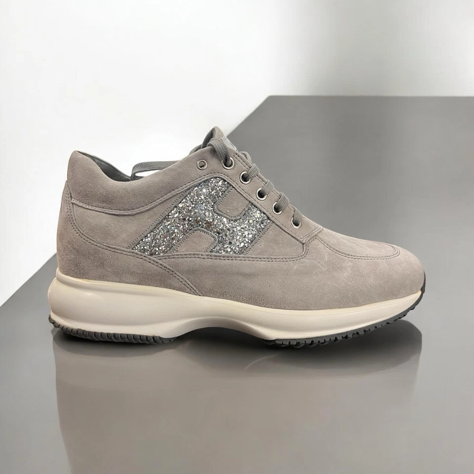 HOGAN donna Interactive camoscio ghiaccio H lurex  arg SCONTO 40% - Immagine 1 di 3