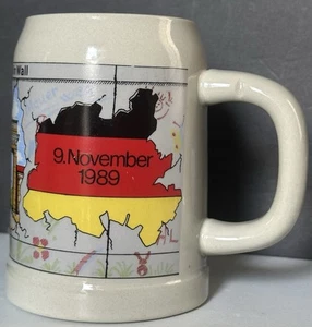 VTG Nov 9, 1989 Berlin Wall - West Germany Commemorative 5” Beer Stein Mug .5L - Picture 1 of 12