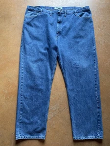 Wrangler Authentic Men’s Jeans 48x32 Blue Straight Leg ZM200SD - Picture 1 of 20