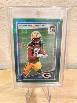 2025 Donruss Optic Preview Savion Williams Rated Rookie Green Pandora /25 #318 - Image 1 of 3