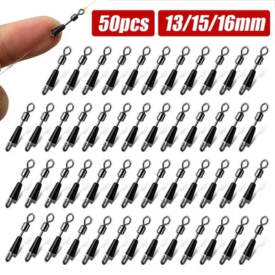 50x Quick Change Hook Length Link Swivels Connectors Float Feeder Fishing Tackle - Image 1 of 4