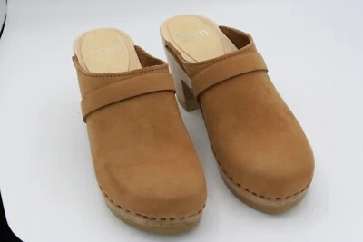 Zuecos Sven 38 Hechos en EE. UU. Informales Cuero Beige Tostado Mujeres Cordones Sin Cordones NUEVO Foto 1 de 4