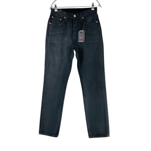 Levi's Premium 501 Damen Jeans schwarz High Rise Straight Fit Wachs beschichtet W32 L32 - Bild 1 von 14