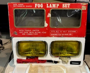 NOS Kmart Fog Lamp Set Wide Range Rectangular 12 Volt Systems Complete-Japan - Bild 1 von 20