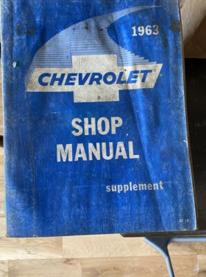 Chevrolet 1963 suplemento manual de taller original Biscayne Bel Air Impala Foto 1 de 3