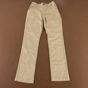 Old Navy Girls XL 14/16 Khaki School Uniform Skinny Pull-On Tech Pants New *Flaw - Picture 1 of 8