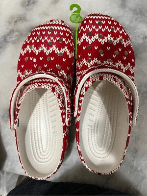 Crocs CLASSIC HOLIDAY SWEATER CLOG Multi Size M10 W12 New - Image 1 of 4