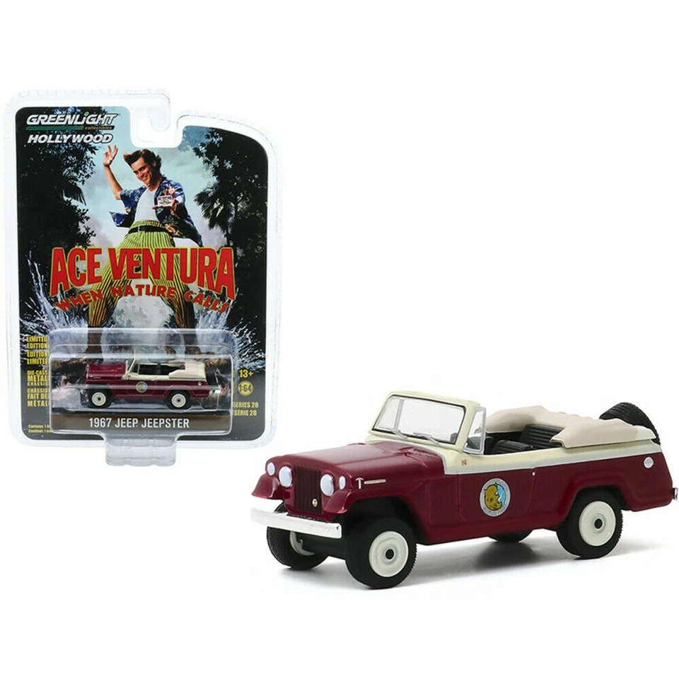 1967 JEEP JEEPSTER CONVERTIBLE ACE VENTURA 1995 1/64 DIECAST GREENLIGHT 44880 F - Image 1 of 1