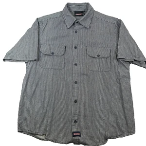 Dickies Hickory Stripe Work Shirt Mens XL 46-48 100% Cotton Button-Down VTG - Picture 1 of 8