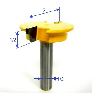 1 pc 1/2" Shank Drawer Lock Joint Router Bit S - Picture 1 of 12