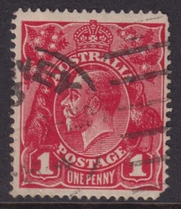 Australia 1914 1920 King George V 1d One Penny RA joined variety SG21 Used - Picture 1 of 1