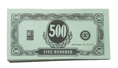 Five Hudred Bill (500) Repuesto SOLO PARA MB Operación Juego 23 unidades Foto 1 de 4
