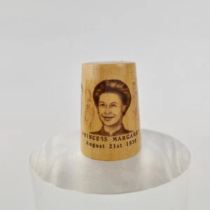 Vintage Wooden Thimble Princess Margaret - Picture 1 of 6