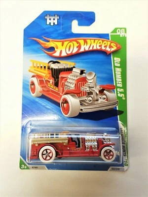 2010 Hot Wheels Treasure Hunts Old Number 5.5 Fire Truck Red Rims 8/12 NOC    C5 - Image 1 of 2