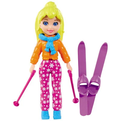 Polly Pocket Skiing POLLY 9,5 cm/3,5 Zoll Puppe und Zubehör (BCY78)