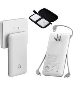 Q 10000mAh Power Bank, Slim Portable Charger,4 Output External Battery Pack - Picture 1 of 6
