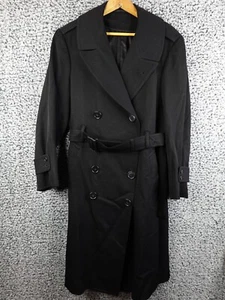 Vintage Ship’s Store Tailor Shop Double-Breasted Black Trench Coat Made in Japan - Picture 1 of 13