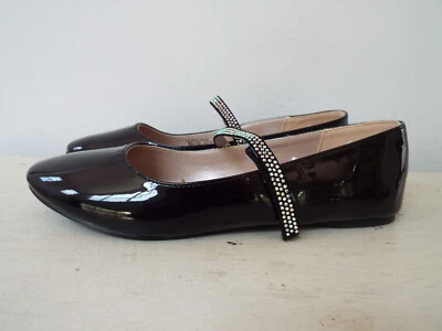 The Children’s Place Black Mary Jane Dress Shoes Ballet Flats Bling Girls Size 5 - Image 1 of 4