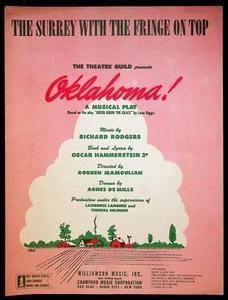 1943 Oklahoma Surrey with the Fringe on Top Broadway Stage Sheet Music - Picture 1 of 3