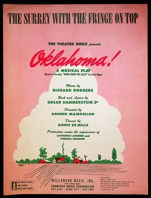 1943 Oklahoma Surrey with the Fringe on Top Broadway Stage Sheet Music - Image 1 of 3
