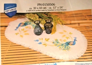Vervaco PFAU Kreuzstich-Set - SELTEN ovaler Tischläufer PN-0150506, 12"x24" - Bild 1 von 6