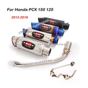 For Honda PCX150 PCX125 2012-2016 Motorcycle Exhaust Front Pipe Link Mufflers - Bild 1 von 12