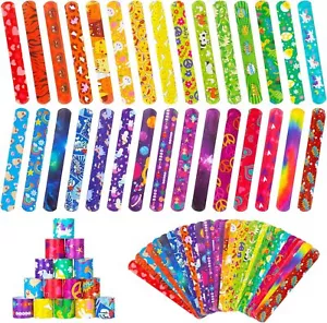 60 Pcs Slap Bracelets for Kids, 30 Styles Colorful Bulk Slap Wristbands - Animal - Picture 1 of 3