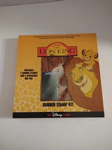 1990s Disney's The Lion King Rubber Stamp 7 Pc Kit+Ink Pad-The Disney Store A1 - Picture 1 of 9