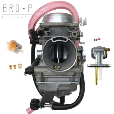 15001-1121 Carburetor For 1985-2005 Kawasaki KLR250 wirh Fuel Petcock Switch NEW - Image 1 of 4
