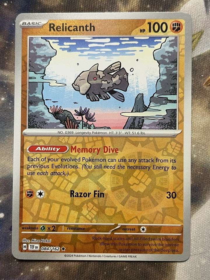 Pokémon TCG Relicanth 084/162 SV05: Temporal Forces Reverse Holo Rare - Image 1 of 1