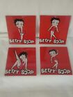  Betty Boop Red Collectible Glass Coasters 2008 Set of 4 VHTF