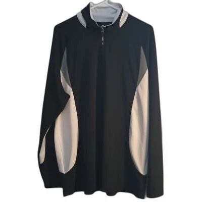 Izod 衬衫大号套衫白色/黑色乳腺癌意识丝带休闲高尔夫 — 第 1/4 张图片