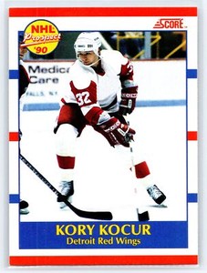 1990 Score Canadian #384 Kory Kocur  Hockey Detroit Red Wings Rookie