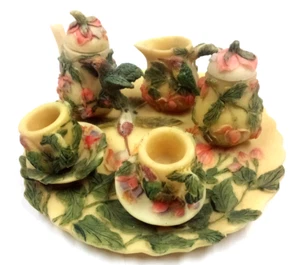 Vintage Kolibri Mini Teeservice Sammlerstück Deko beliebte Importe Blumen - Bild 1 von 9