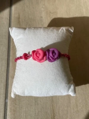 Bracciale Morellato Colours con rose in silicone fucsia alluminio charm drops di - Immagine 1 di 4