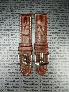 New 22mm Hornback Grain Leather Strap Brown Watch Band for MONTBLANC x1 - Picture 1 of 12