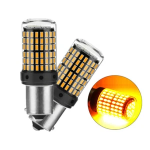 1156-BAU15S Turn Signal Light Led Bulb Yellow Blinker Super Bright Truck Light - Picture 1 of 10