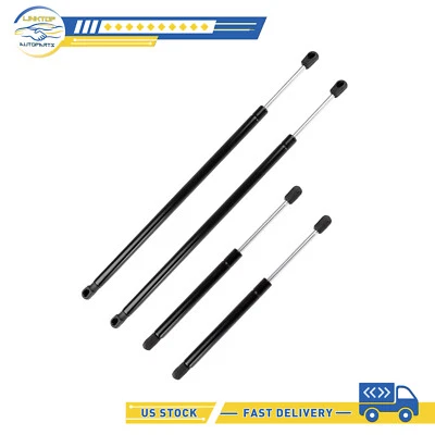 Lift supports 2 Pairs Hood+Trunk Gas Rod Arm Shocks For 2005-2007 Buick LaCrosse - Image 1 of 4