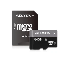 Karta pamięci ADATA Premier microSD, szara, Specherstick, AUSDX64GUICL10-RA1 - Zdjęcie 1 z 3