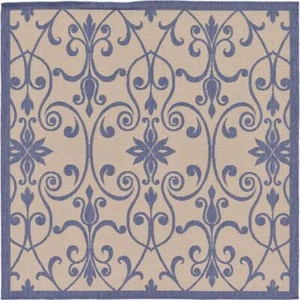 Unique Loom Square Rug 6' 0 x 6' 0 Outdoor Gate Beige - Picture 1 of 7