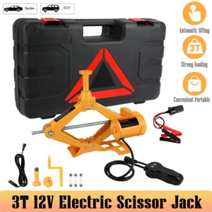 Electric Automotive Car Floor Scissor Hydraulic Jack Lift Kit 12V 3T Auto Remote - Picture 1 of 12